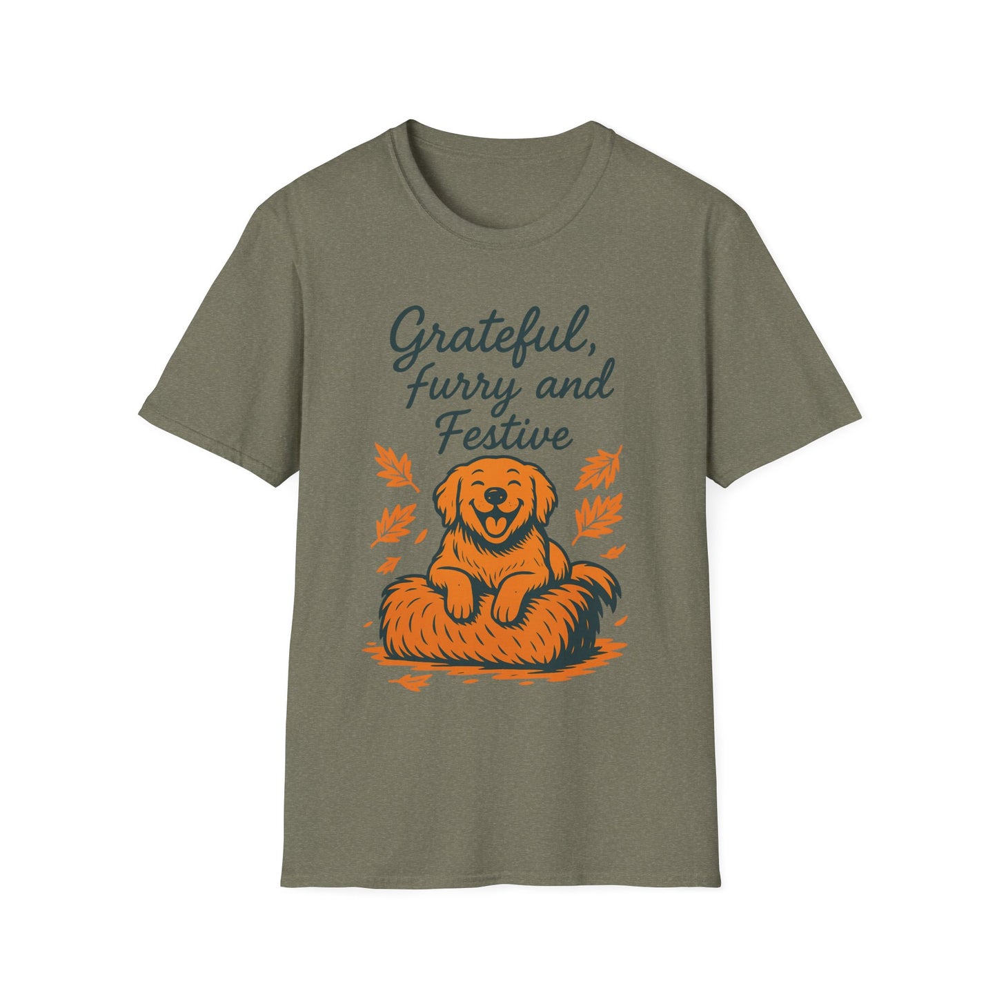 Grateful, Furry and Festive Dog T Shirt
