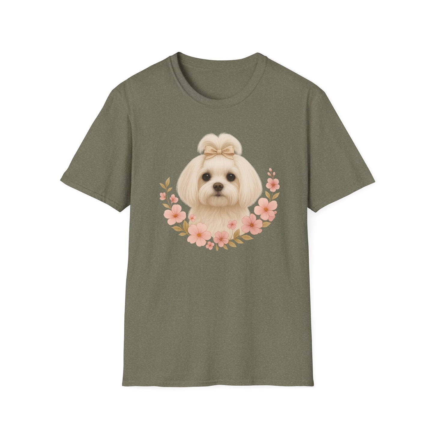 Maltese with Flowers T-Shirt