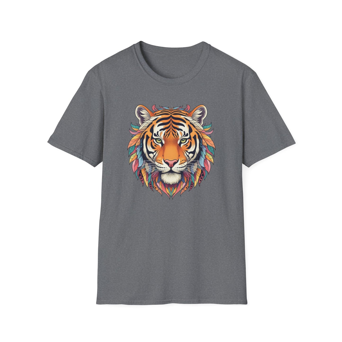 Colorful Mandela Tiger Head T Shirt