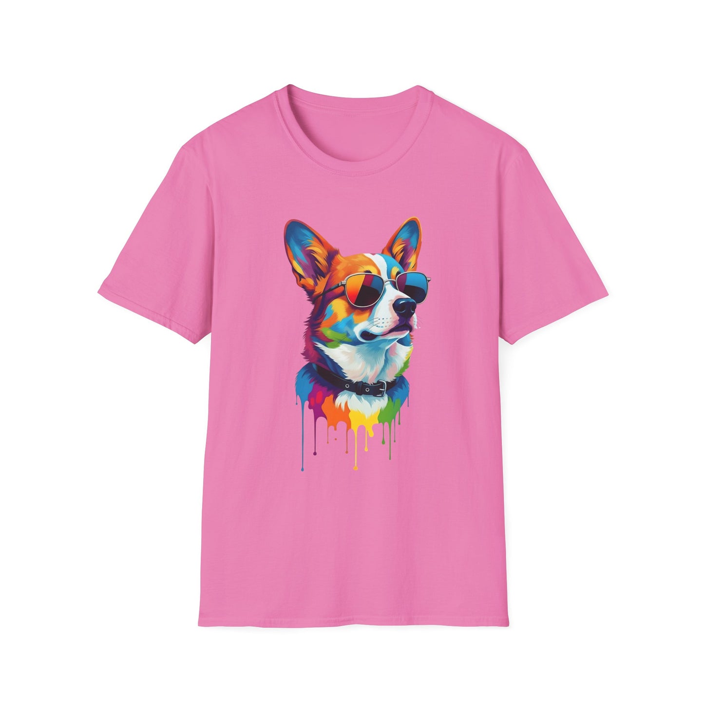 Colorful Image of a Corgi T Shirt
