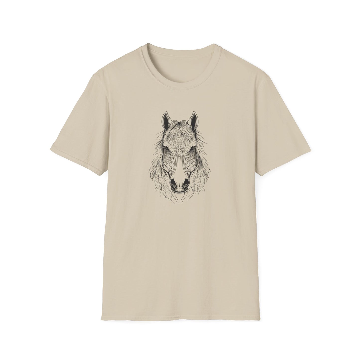 Detailed Mandela Horse Head T Shirt