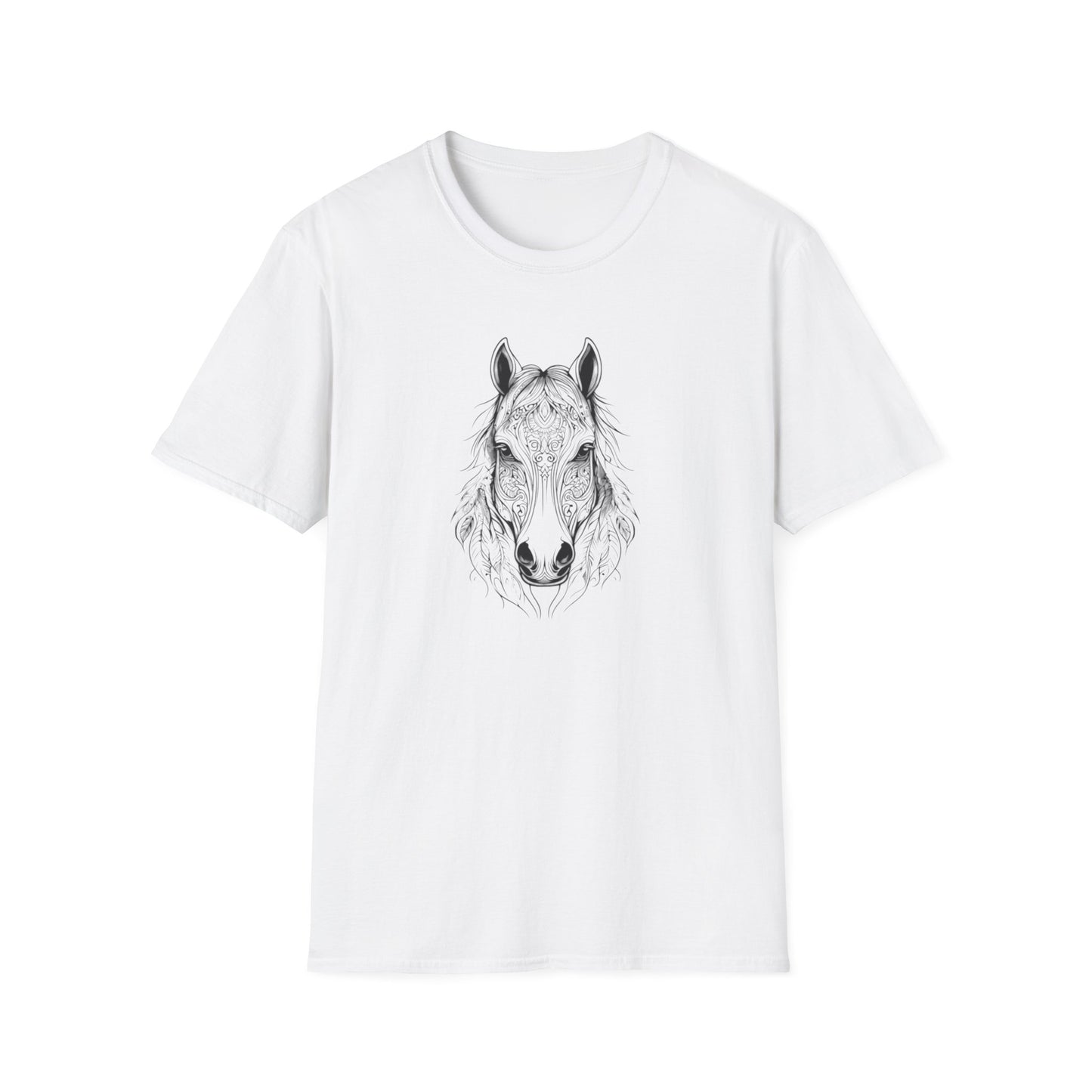Detailed Mandela Horse Head T Shirt