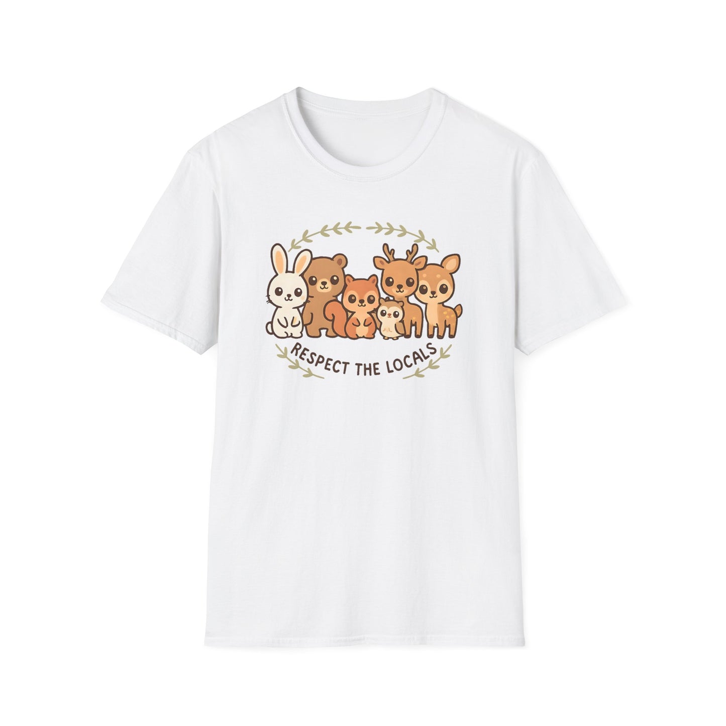 Kawaii Style Forest Animals, Respect the Locals T Shirt