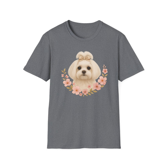 Maltese with Flowers T-Shirt