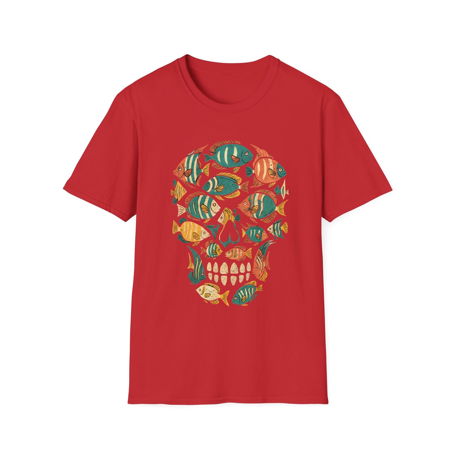 Skull Filled With Tropical Fish T Shirt
