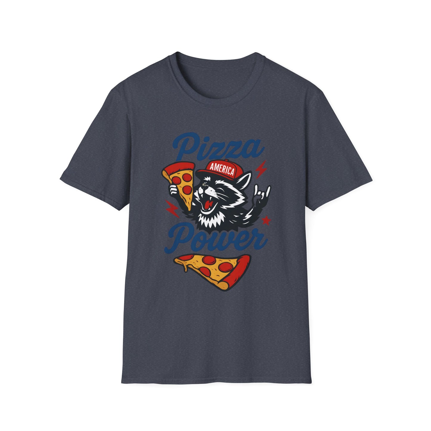 Pizza Power Raccoon T Shirt