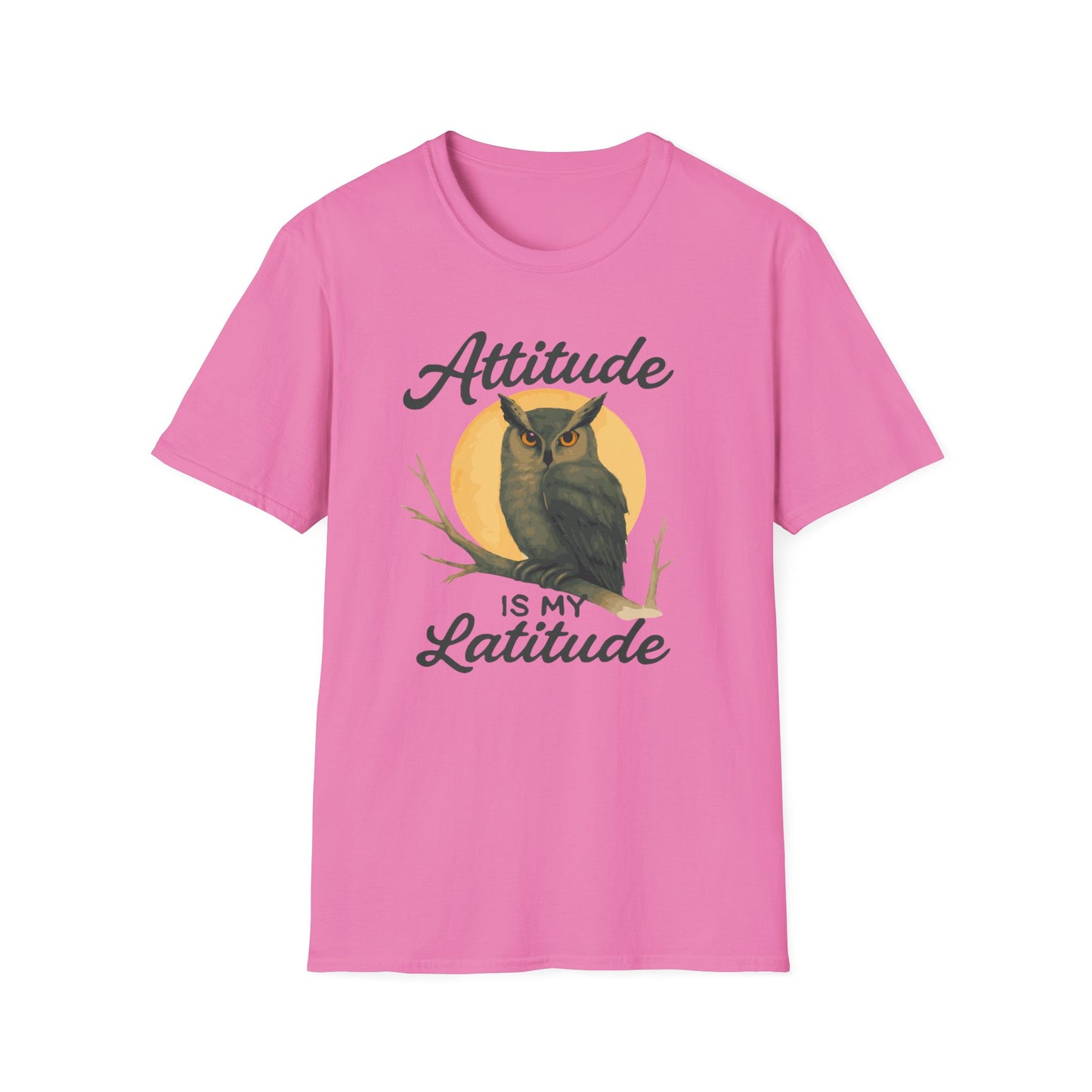 Wise Owl Unisex T-Shirt - Attitude is my Latitude Tee
