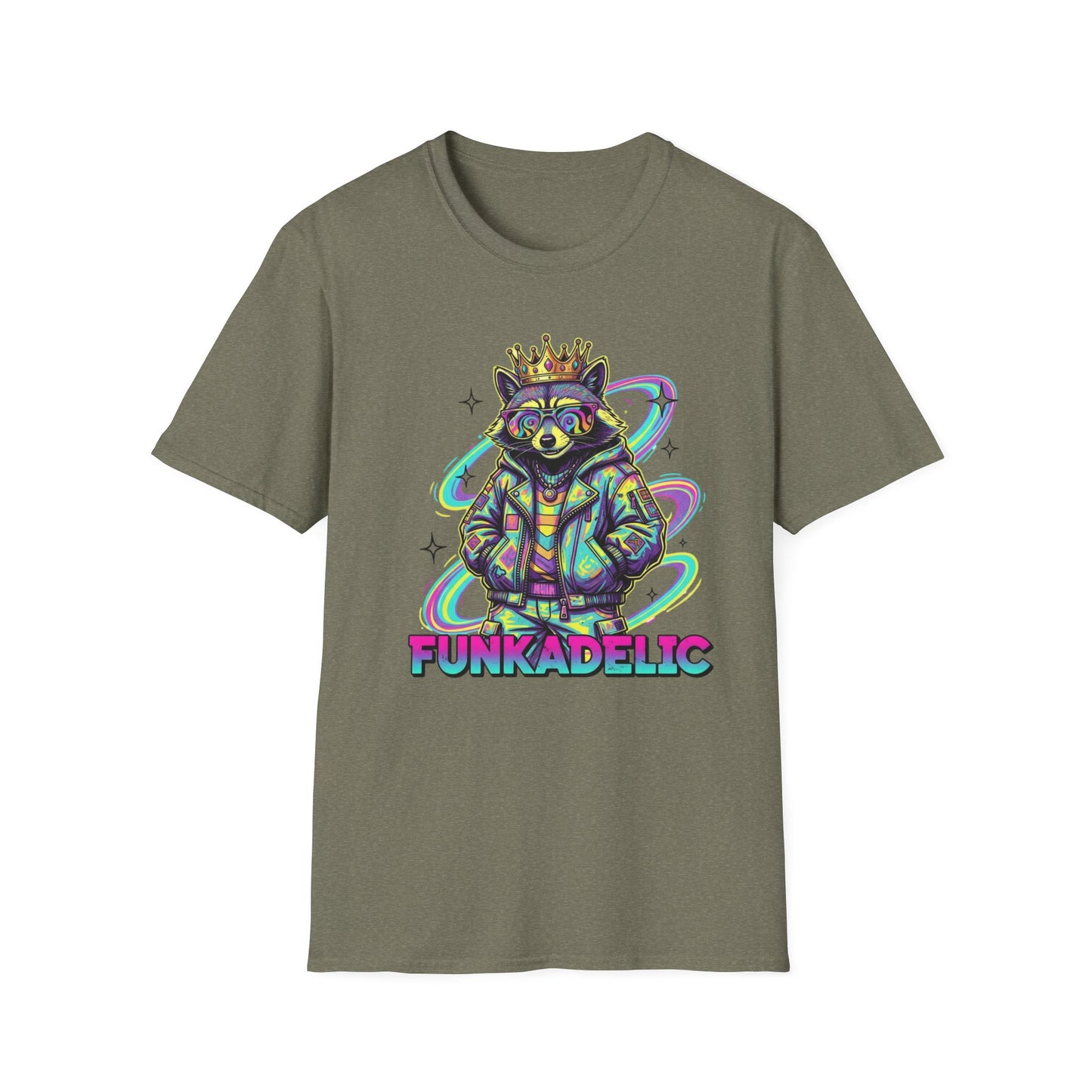 Funkedelic Raccoon With Sunglasses and Jacket T Shirt