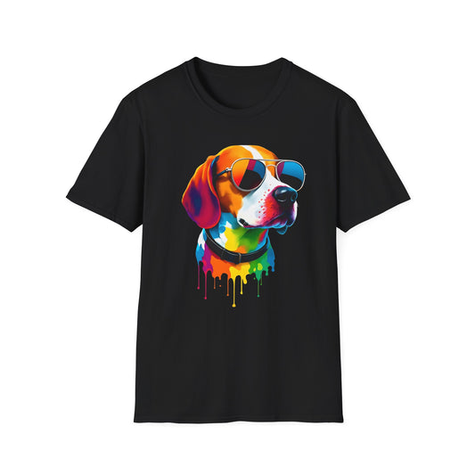 Colorful Image of a Beagle T Shirt