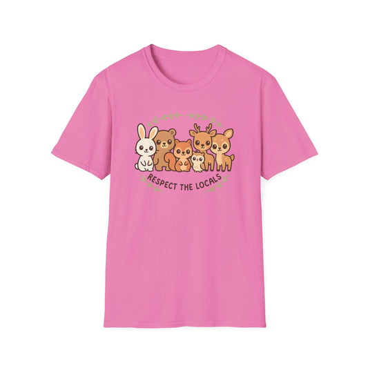 Kawaii Style Forest Animals, Respect the Locals T Shirt