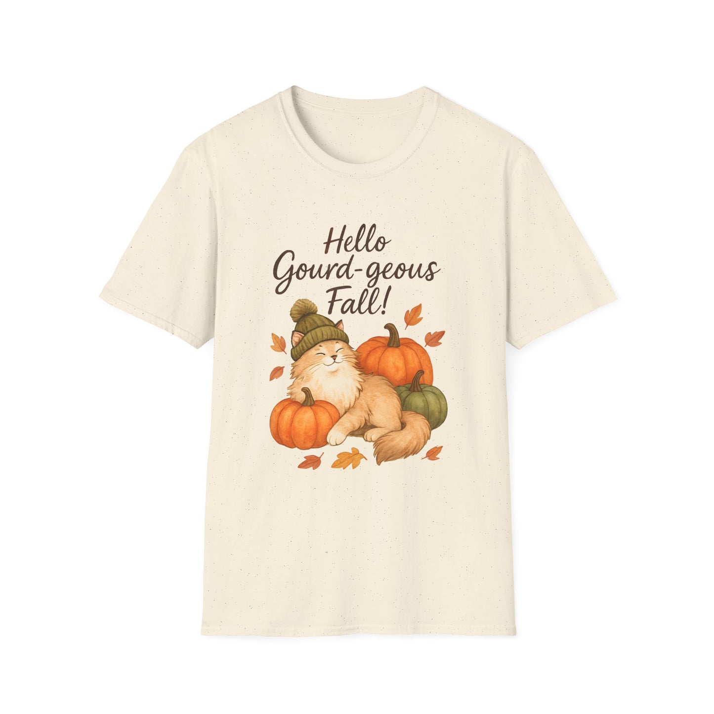 Hello Gourd-geous Fall Cat T Shirt