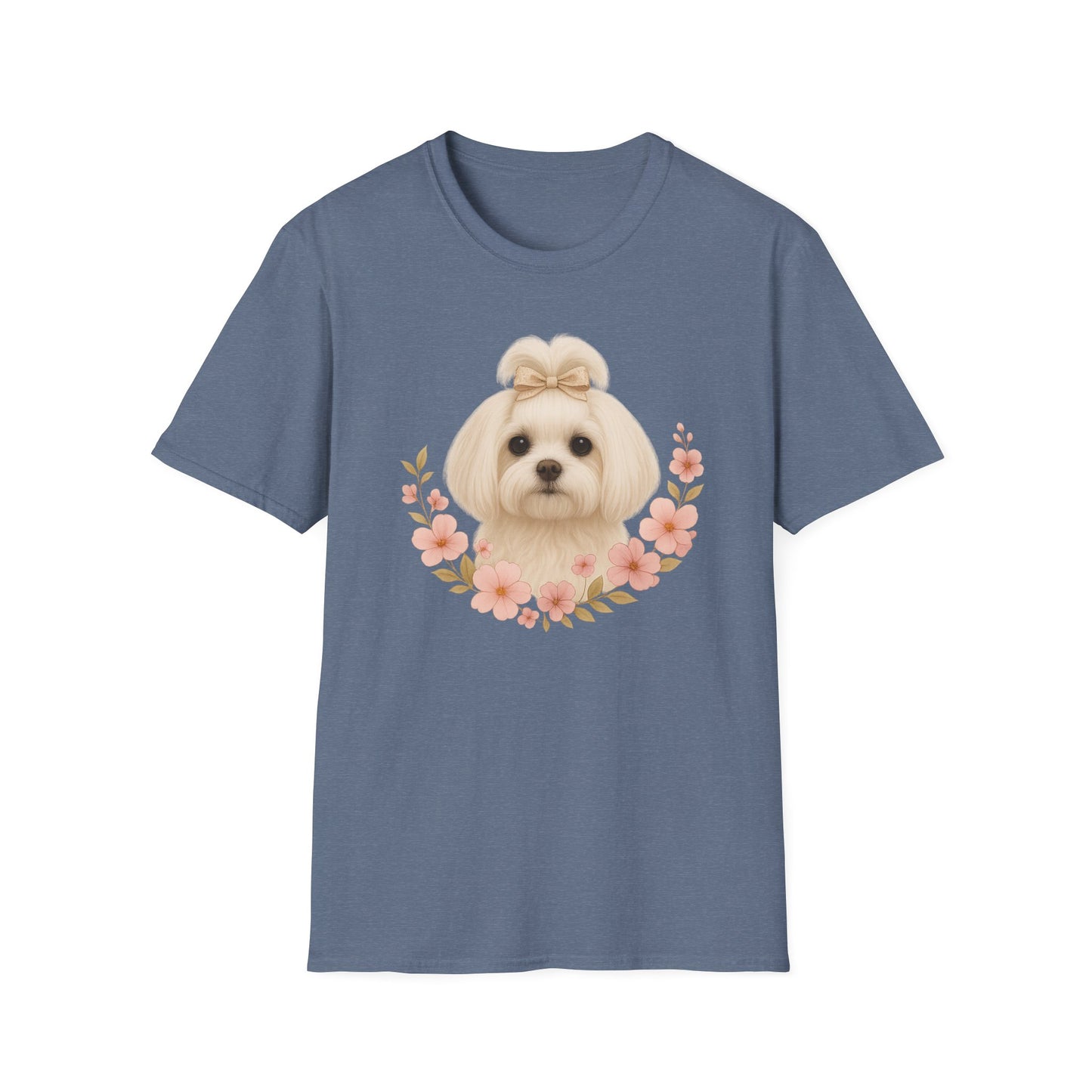 Maltese with Flowers T-Shirt
