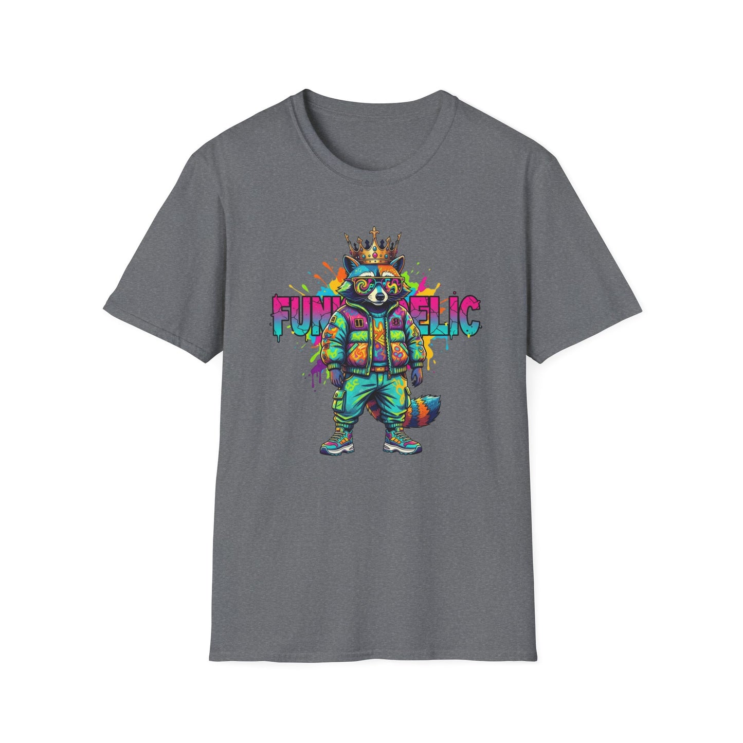 Standing Raccoon Dressed in Funkedelic Colors T Shirt