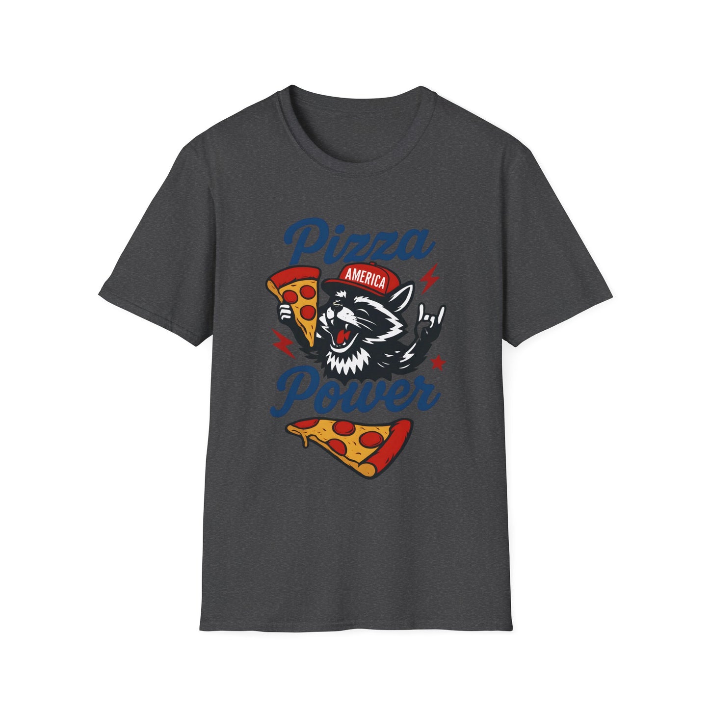 Pizza Power Raccoon T Shirt