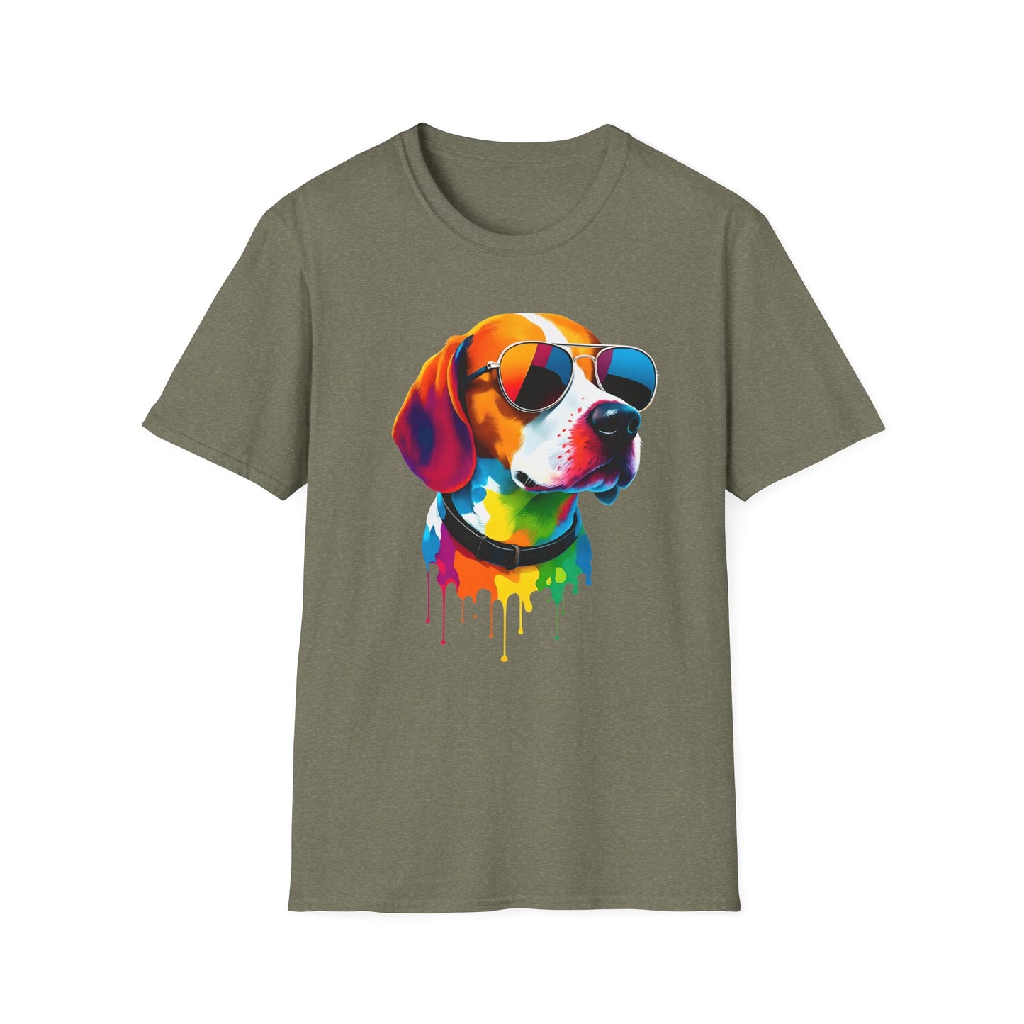 Colorful Image of a Beagle T Shirt