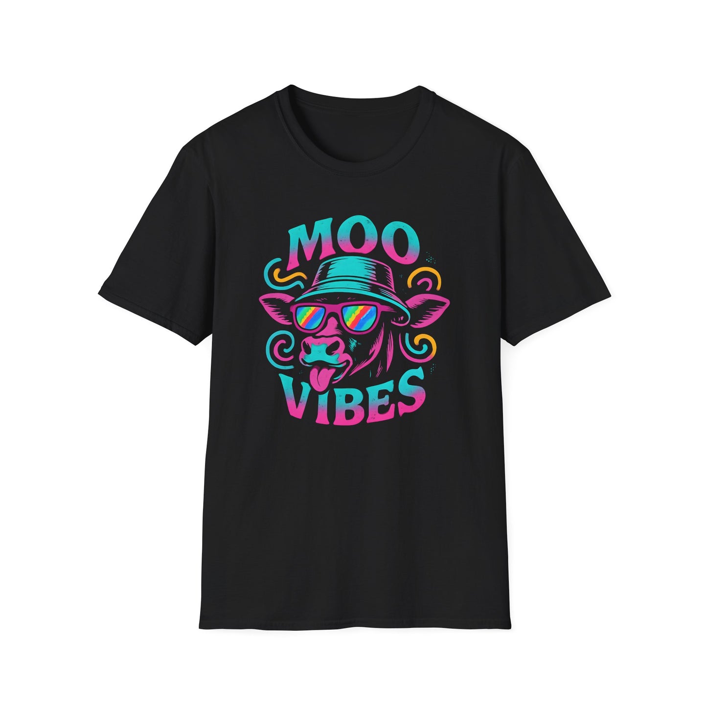 Moo Vibes Psychedelic Cow T Shirt