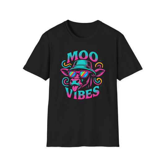 Moo Vibes Psychedelic Cow T Shirt