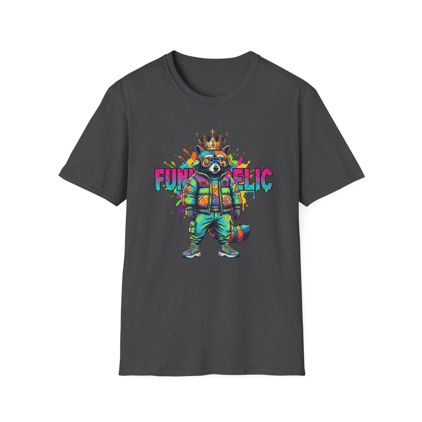 Standing Raccoon Dressed in Funkedelic Colors T Shirt